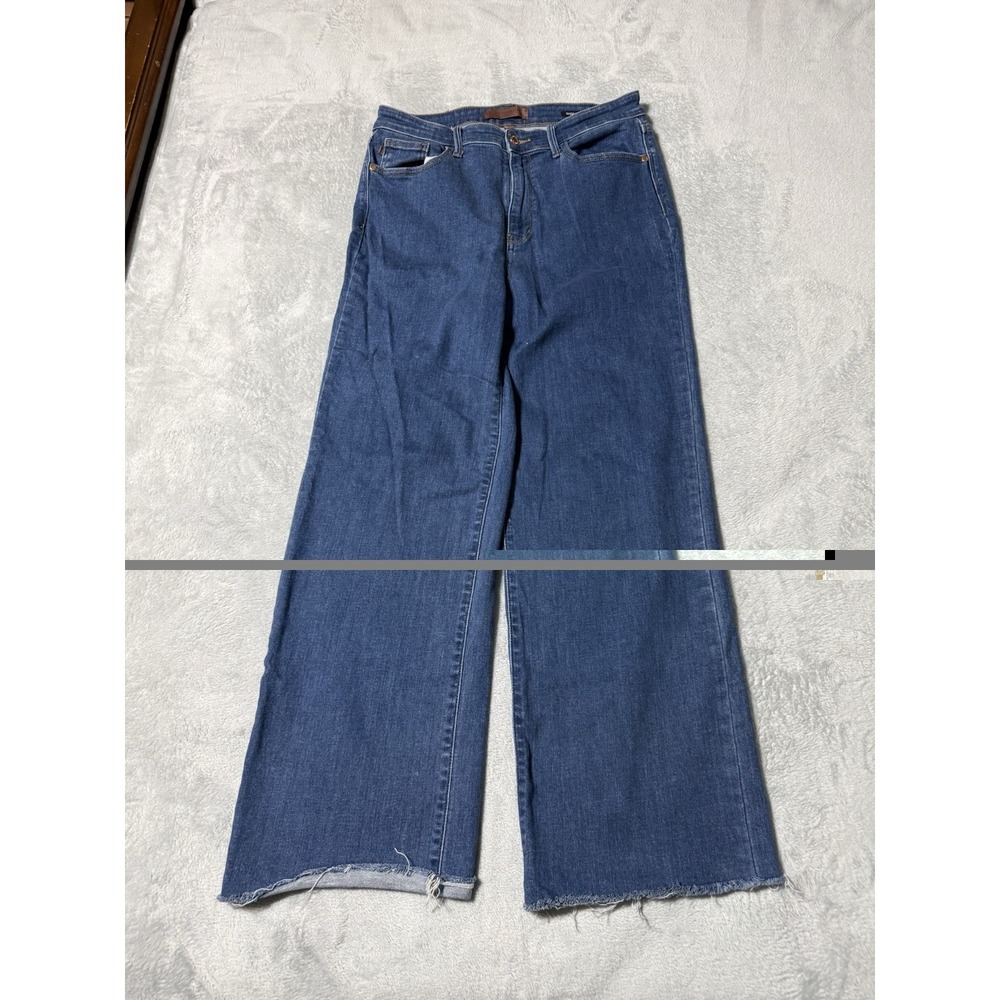Judy Blue Wide Leg High Rise Jeans Women's 13 Blue Stretch Denim 31x28.5
